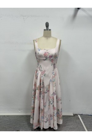 VID51443-3 / The Vintage Shop<br/>POPLIN SLEEVELESS MAXI DRESS