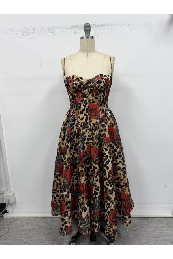 VID51648-16 / The Vintage Shop<br/>ORGANZA FLORAL PRINT LOOSE MAXI DRESS