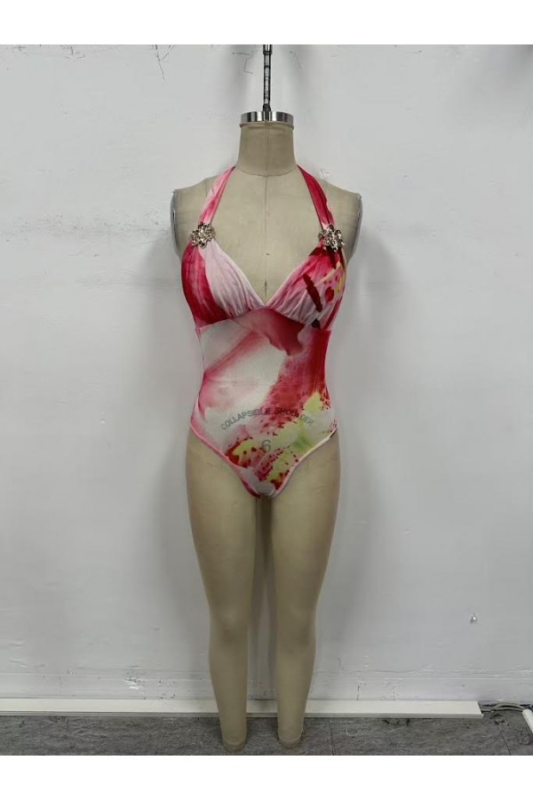 VIT53450 / The Vintage Shop<br/>MESH HALTER NECK BODYSUIT