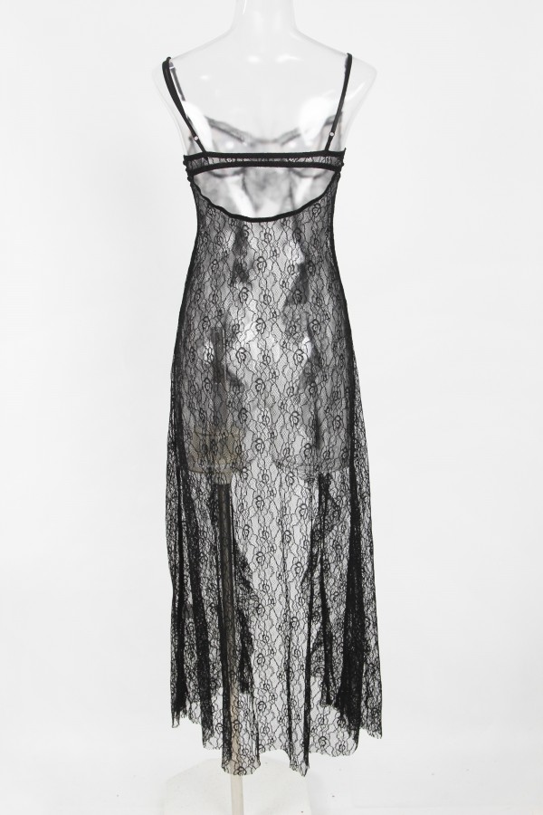 24KD4551 / Charming Bunny<br/>Leopard Print Maxi Lace Top