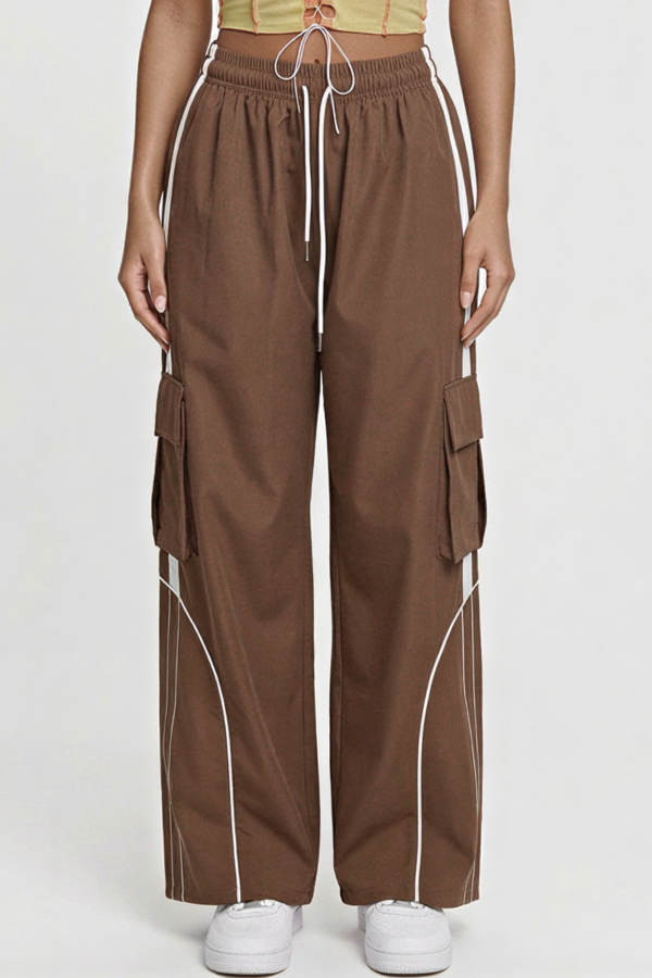 25KB3851 / Charming Bunny<br/>Wide Leg Cargo Track Pants