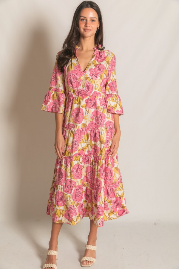 D30587 / Before You<br/>Print Poplin Tiered Dress