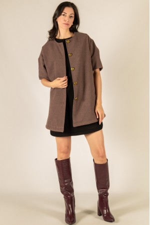 J70356 / Before You<br/>Preorder 10/1/25 - 3/4 Sleeve Button Up Wool Jacket