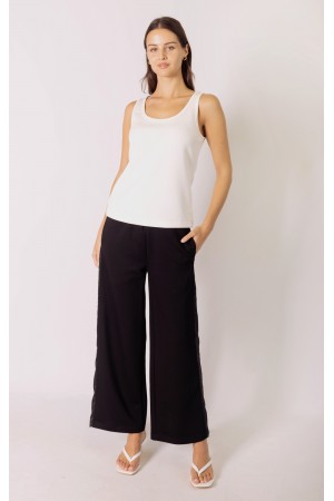 PP50164 / Before You<br/>P. CILL Butter Modal Satin Side Stripe Wide Leg Pants