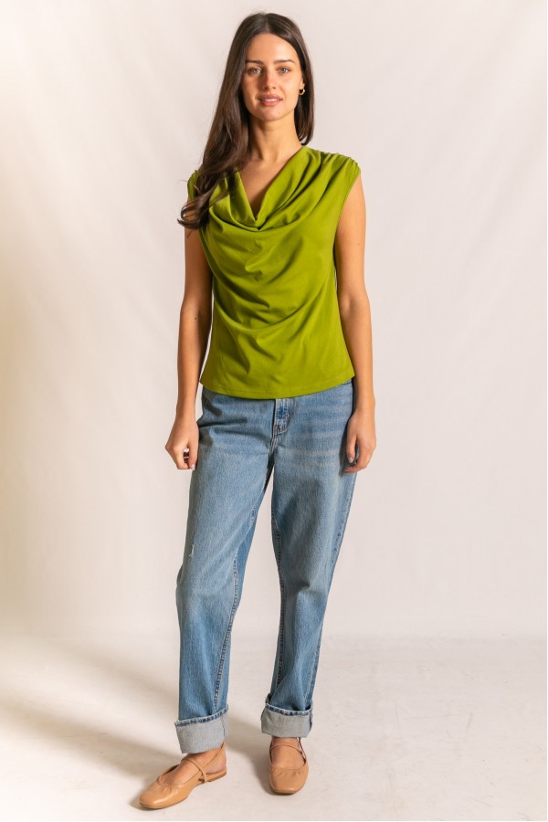 T11124 / Before You<br/>Knit Tie Back Sleeveless Top