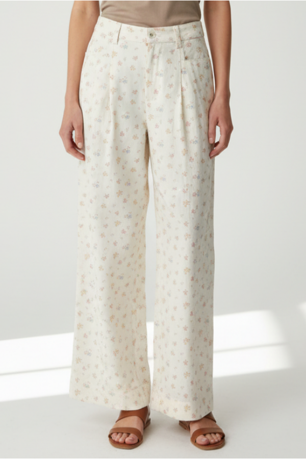 JJB8086P / Jade By Jane<br/>FLORAL PRINT WIDE LEG PANTS