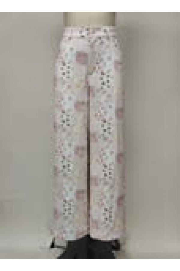 JJB8148P / Jade By Jane<br/>FLORAL PATCHWORK WIDE LEG PANTS