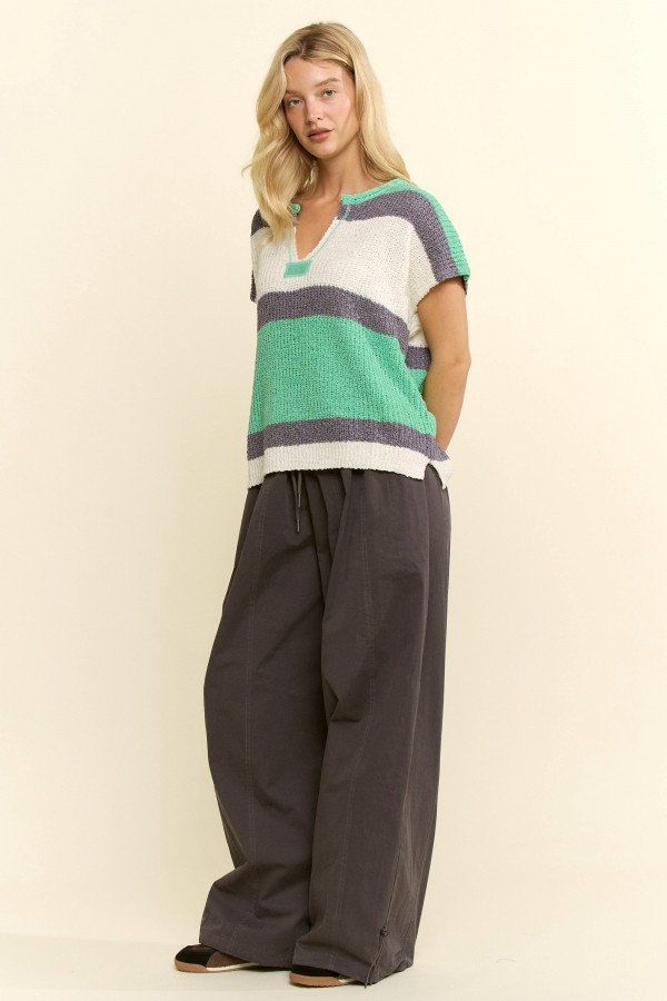 JJB8173P / Jade By Jane<br/>PLUS SIZE WIDE LEG DRAWSTRING PANTS