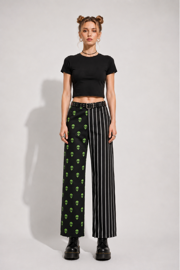JJB8560 / Jade By Jane<br/>ALIEN STRIPE WIDE LEG PANTS