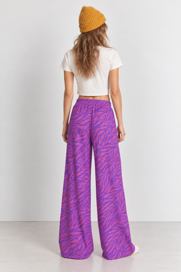 JJB8580 / Jade By Jane<br/>ZEBRA PRINT WIDE LEG PANTS
