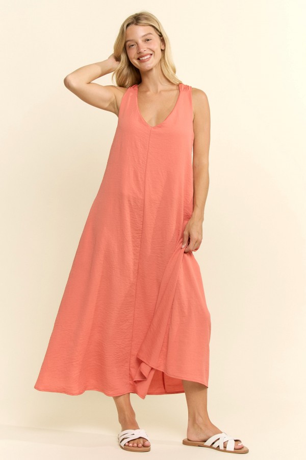 JJD5839 / Jade By Jane<br/>TWIST BACK MIDI DRESS