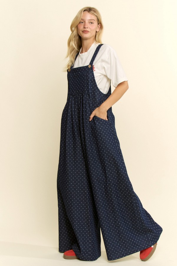 JJS8085 / Jade By Jane<br/>DAILY DOT OVERALL JUMPSUIT
