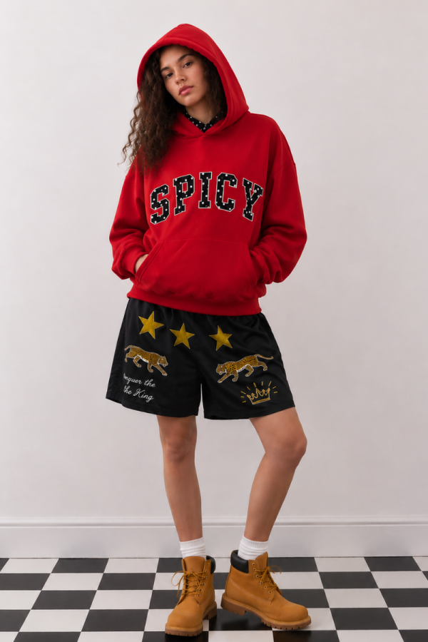 JJT8545P / Jade By Jane<br/>Collegiate Polka Dot Hoodie