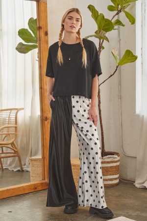 KRP5775-7P / Jade By Jane<br/>SPLIT DECISION POLKA DOT AND SOLID PANTS PLUS
