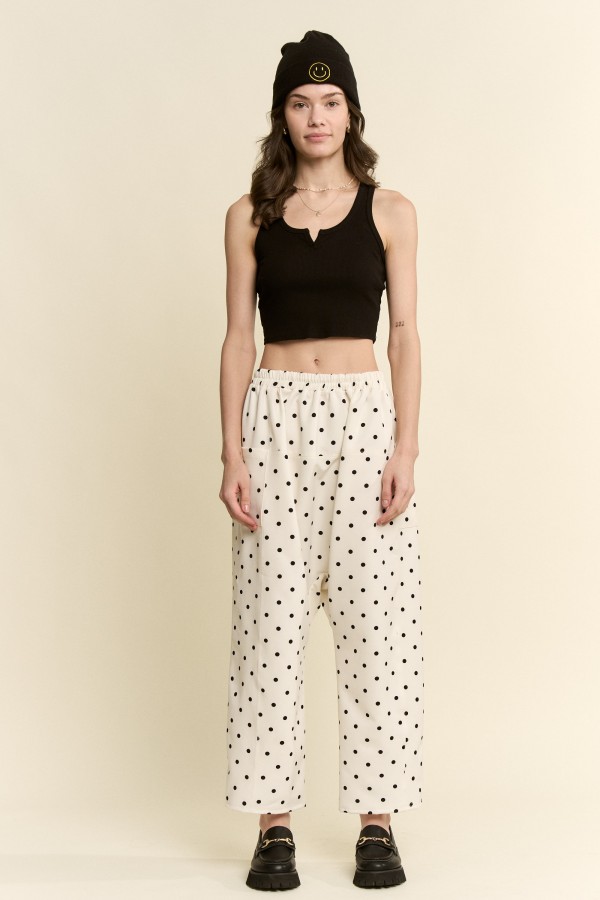 KRP8144 / Jade By Jane<br/>POLKADOT LOUNGE PANTS