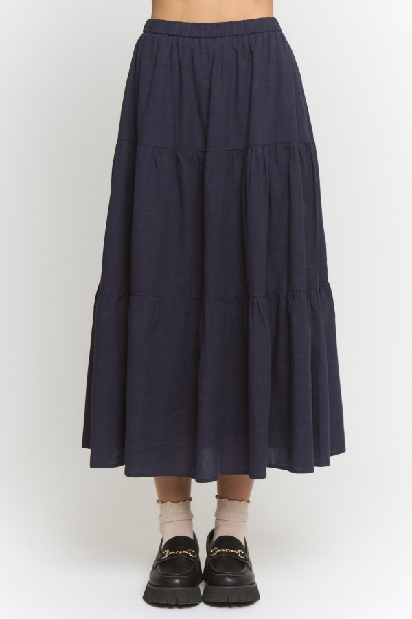 KRS8125 / Jade By Jane<br/>TIERED MIDI VOLUME SKIRT