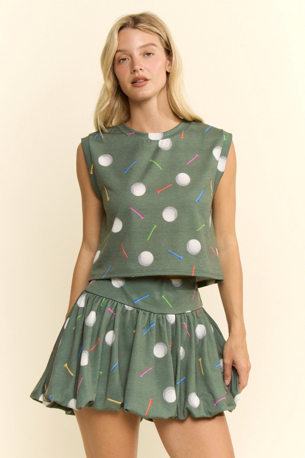 KRT8179 / Jade By Jane<br/>GOLF SLEEVELESS TOP