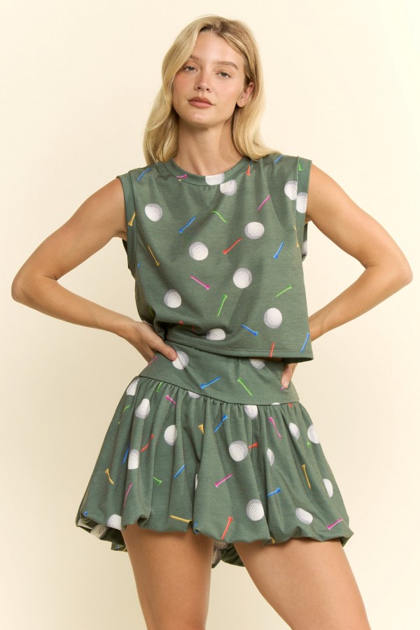 KRT8179P / Jade By Jane<br/>PLUS SIZE GOLF SLEEVELESS TOP