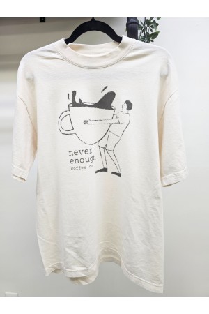 PRT1027P / Jade By Jane<br/>NEVER ENOUGH COFFEE GRAPHIC TEE PLUS