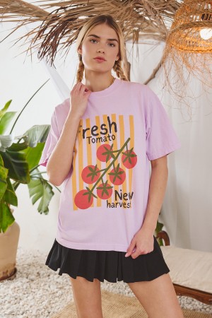 PRT1086 / Jade By Jane<br/>FRESH TOMATO NEW HARVEST GAPHIC TEE