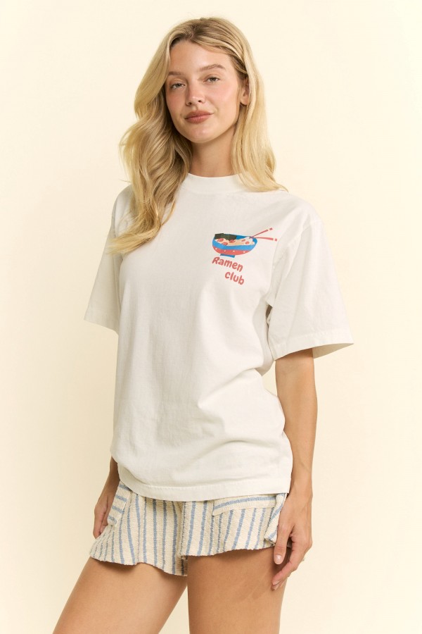 PRT1115 / Jade By Jane<br/>RAMEN CLUB GRAPHIC T-SHIRT