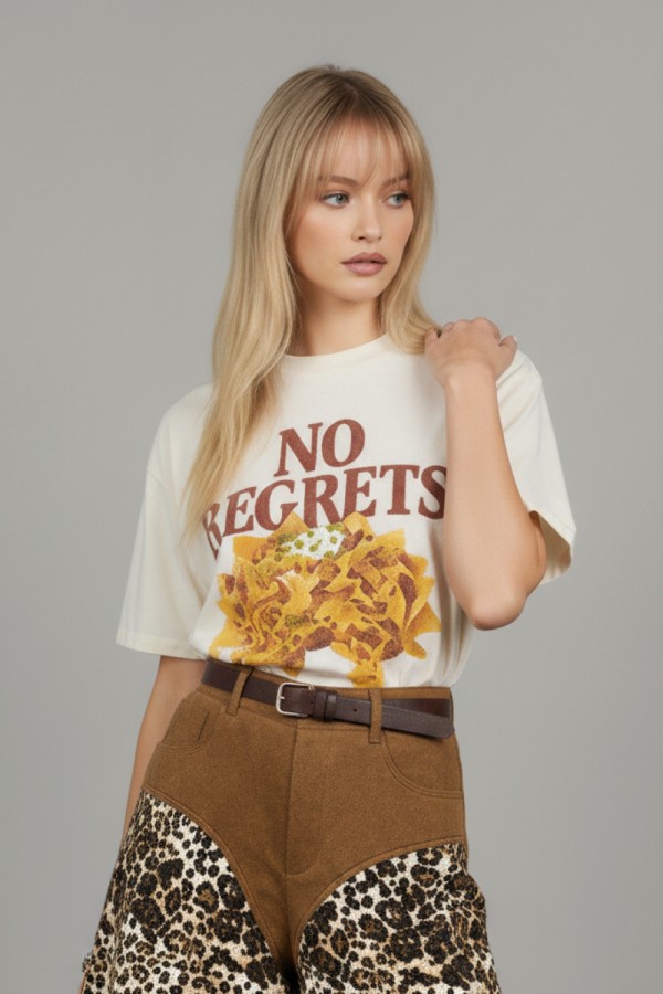 PRT1123 / Jade By Jane<br/>NO REGRETS NACHO GRAPHIC TEE