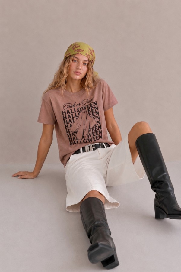 PRT1142 / Jade By Jane<br/>GHOST HALLOWEEN GRAPHIC TEE