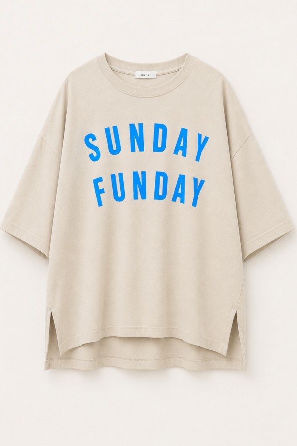 PRT1151 / Jade By Jane<br/>SUNDAY FUNDAY GRAPHIC TOP