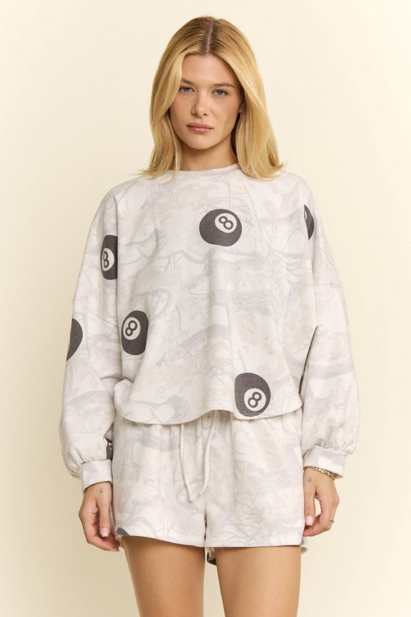 SET1007P / Jade By Jane<br/>PLUS SIZE 8 BALL TREE SWEAT SET