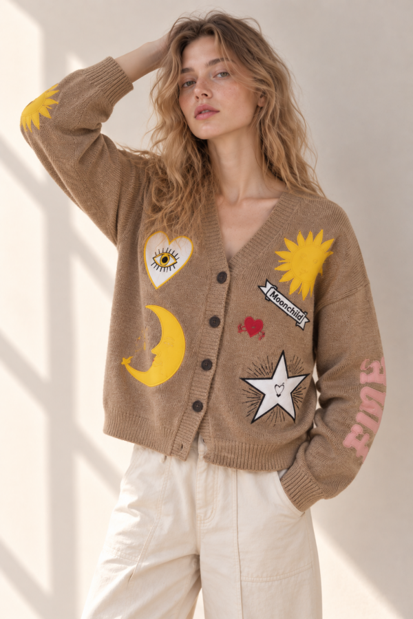SWT1512P / Jade By Jane<br/>PLUS SIZE CELESTIAL DREAMER CARDIGAN