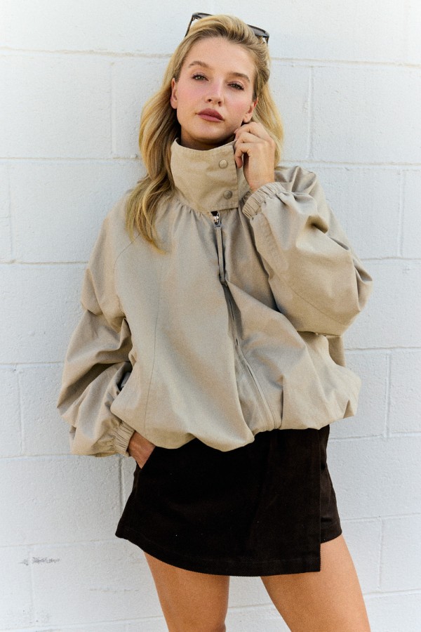 PJ20176 / Papermoon<br/>Sienna High Neck Bubble Jacket