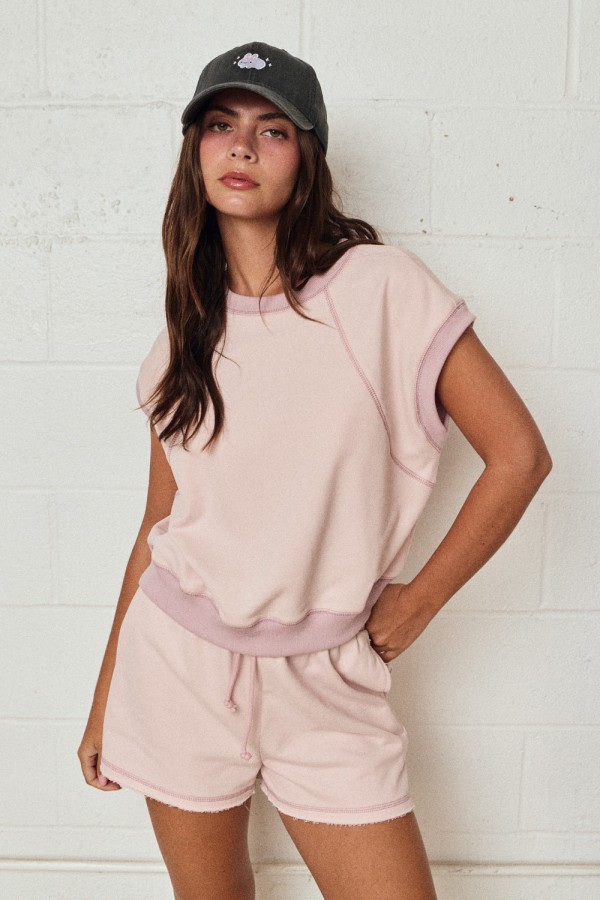 PX19315 / Papermoon<br/>Sleeveless Lounge Short Set Relaxed Fit