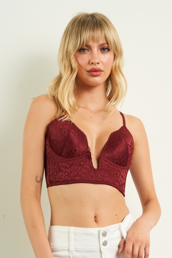 11498 / ANWND<br/>Lace Bustier Crop Top