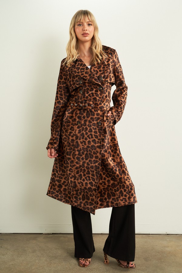 2979 / ANWND<br/>Belted Double-Breasted Trench Coat