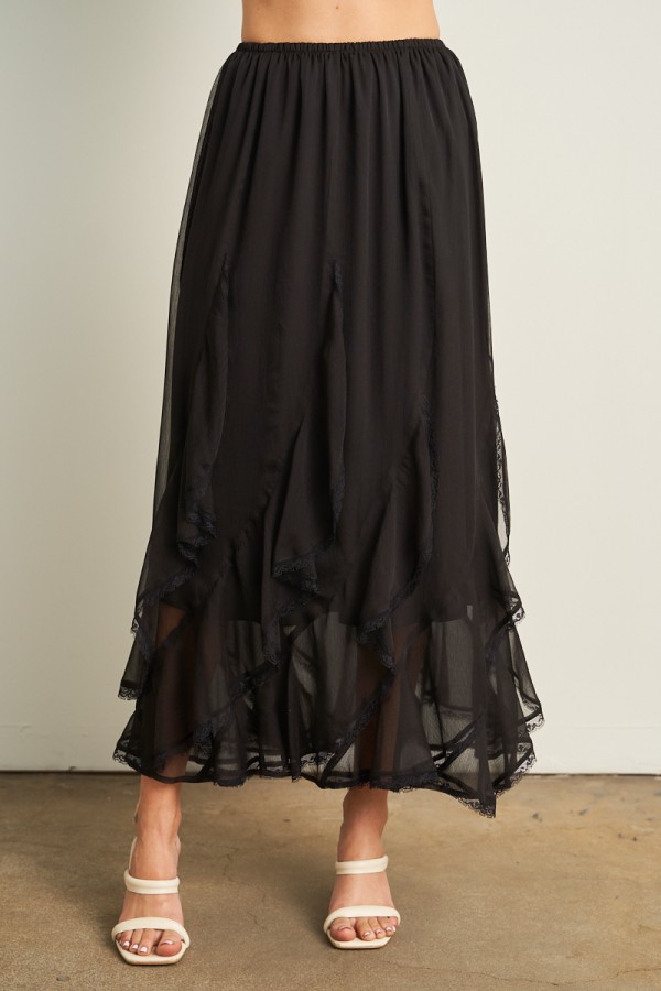 6808 / ANWND<br/>RUFFLE TULLE SKIRT