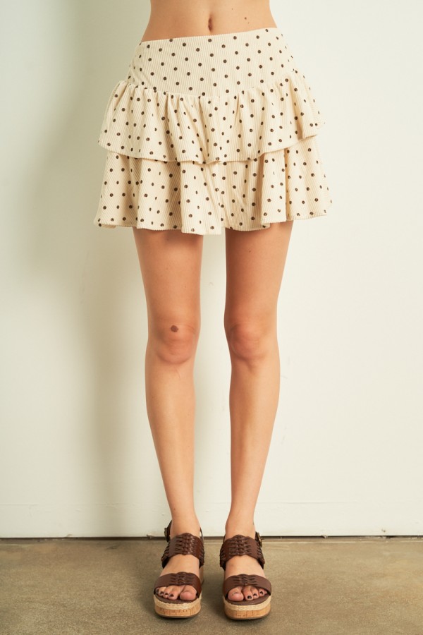 6917 / ANWND<br/>Polka Dot Tiered Skort