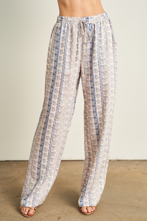 70036P / ANWND<br/>Boho Wide-Leg Printed Pants