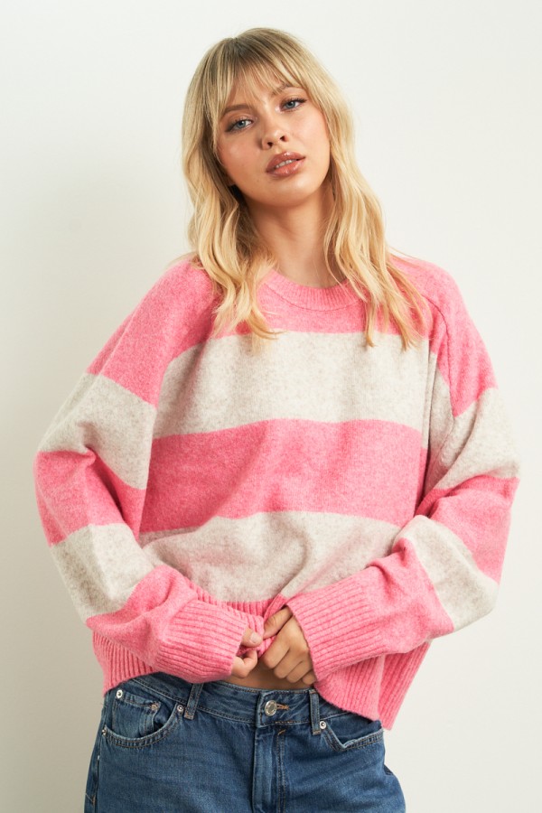 80313 / ANWND<br/>STRIPED OVERSIZED SWEATER