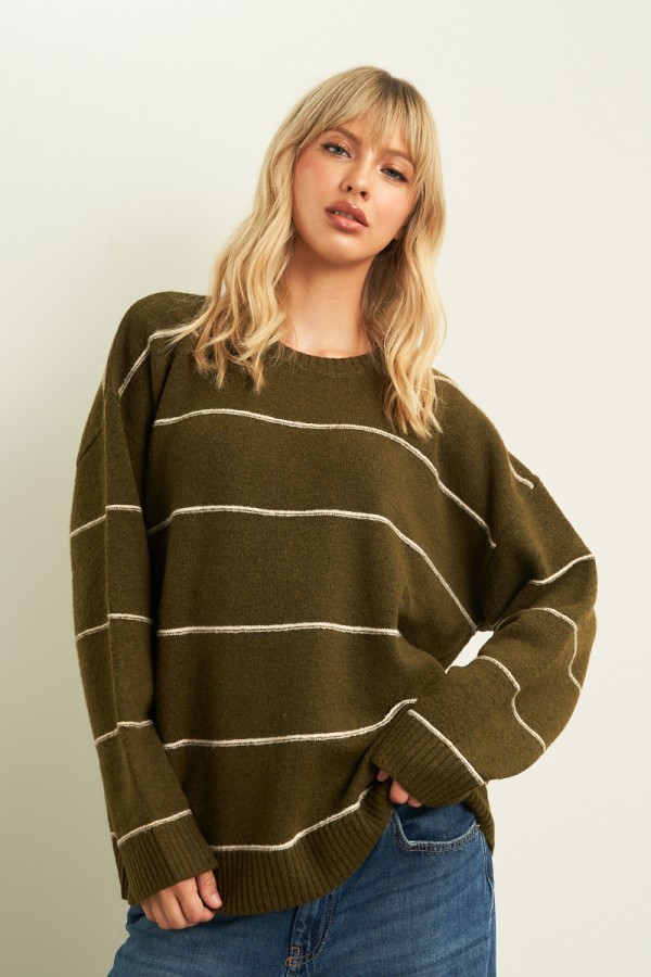 80315 / ANWND<br/>STRIPED OVERSIZED SWEATER