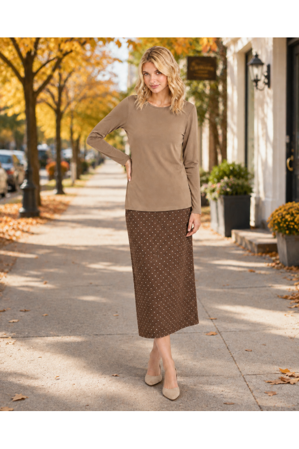MT13273-PL / Celeste Design<br/>Essential soft long sleeve layering top